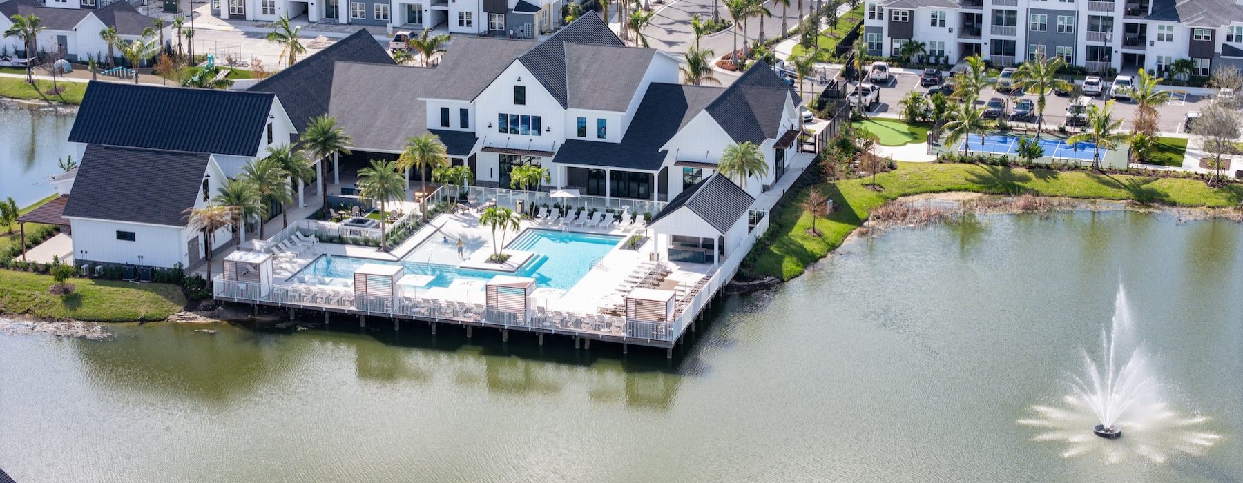 a group of buildings next to a body of water