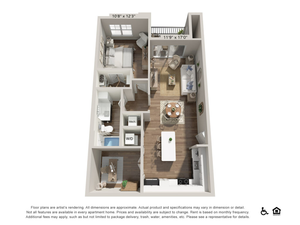 The Hadley Apartments 2 Bedroom Floor Plan Geranium