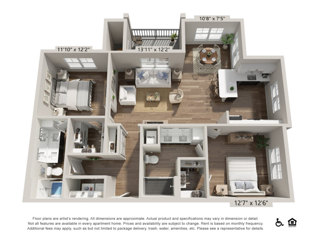 The Hadley Apartments 2 Bedroom Floor Plan Primrose